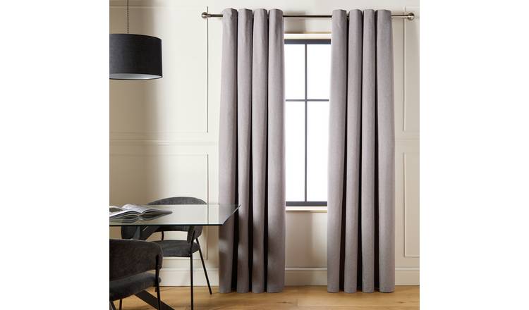 Habitat Blackout Eyelet Curtain - Flint Grey - 183x117cm