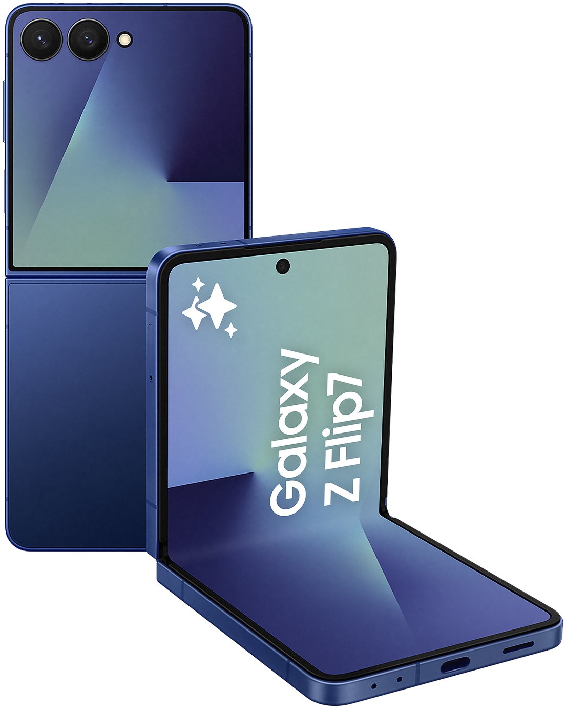 Buy SIM Free Samsung Galaxy Z Flip7 5G 512GB AI Phone - Blue | SIM