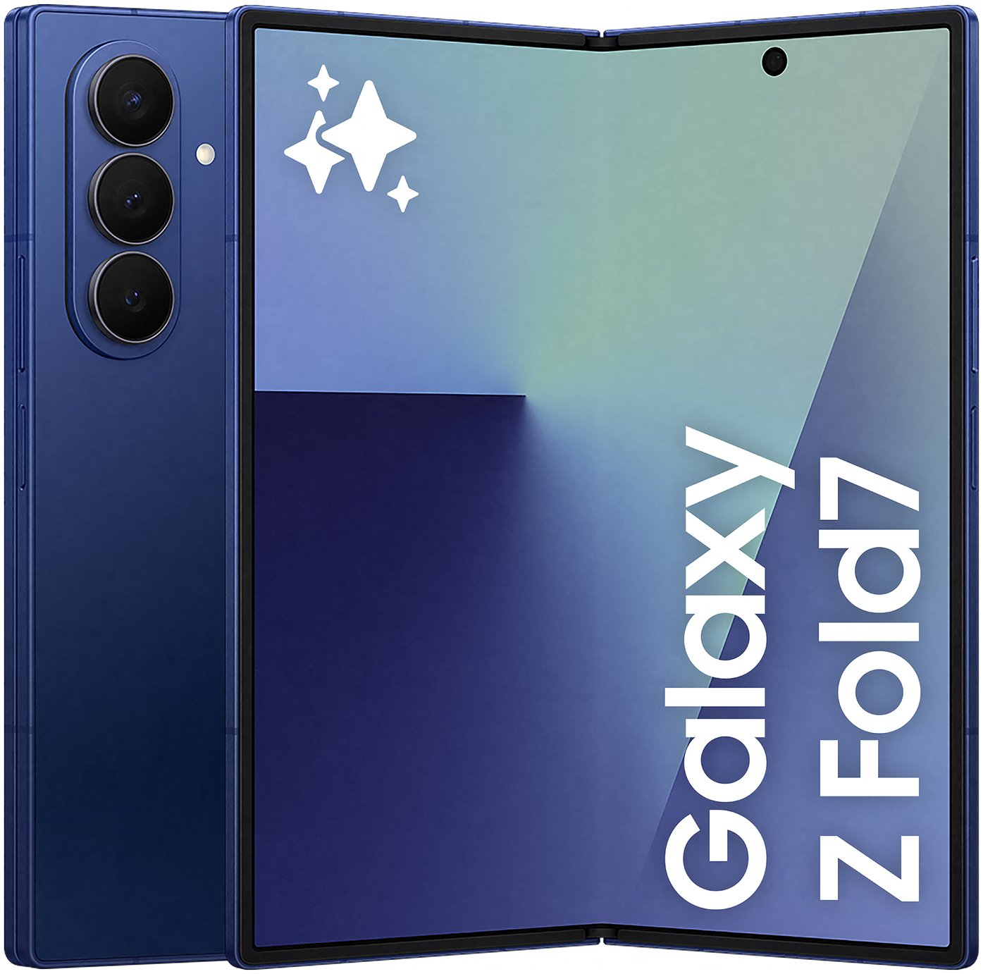 Buy SIM Free Samsung Galaxy Z Fold7 5G 512GB AI Phone - Blue | SIM