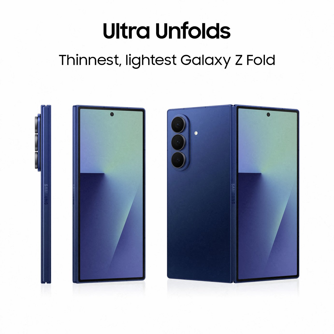Buy SIM Free Samsung Galaxy Z Fold7 5G 1TB AI Phone - Blue | SIM