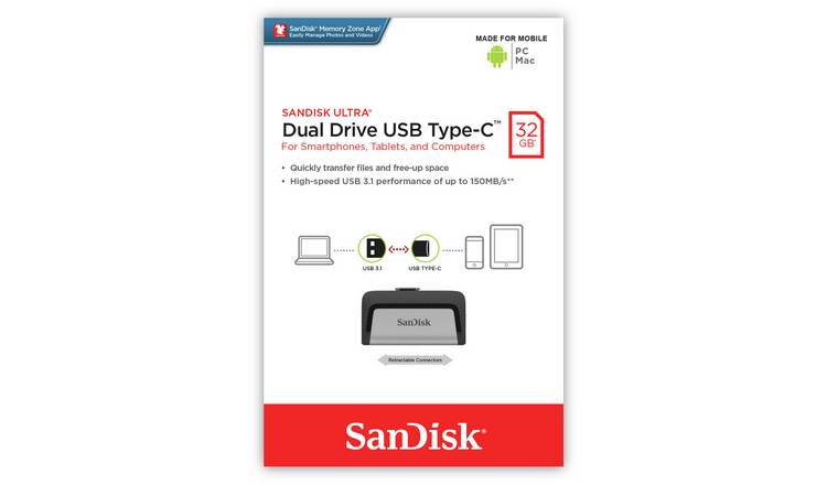SanDisk Ultra Dual Drive USB 3.1 Type-C - 32GB