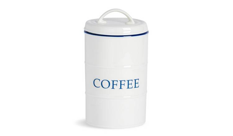 Nicola Spring White Farmhouse Coffee Canister