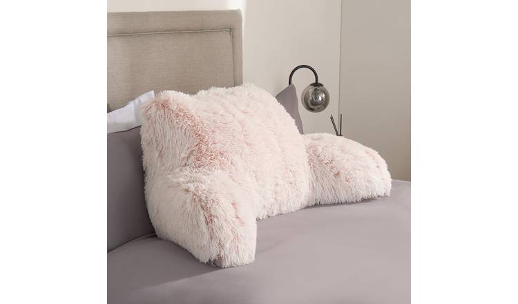 OHS Fluffy Fleece Cuddle Cushion - Pink Marl