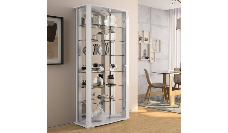 Argos Home Stella 2 Door Mirrored Display Cabinet - White