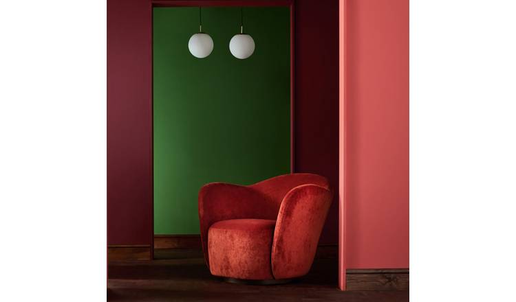 Habitat x Morris & Co. Wightwick Velvet Armchair - Rust