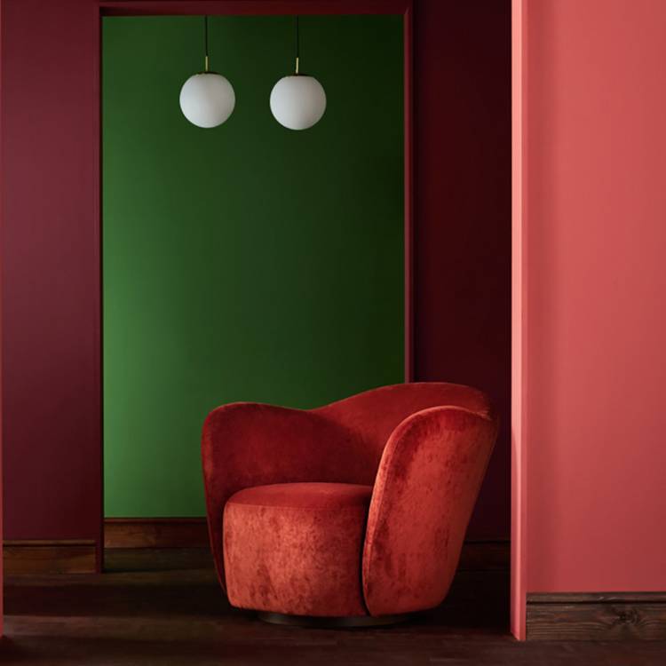 Habitat x Morris & Co. Wightwick Velvet Armchair - Rust 0
