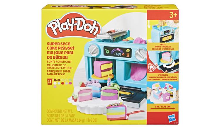 Play-Doh Super Slice Cake Playset with 11 Tubs & Accessories
