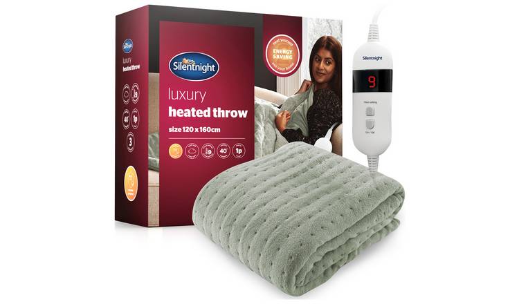 Silentnight Luxury Heated Throw - Sage Green