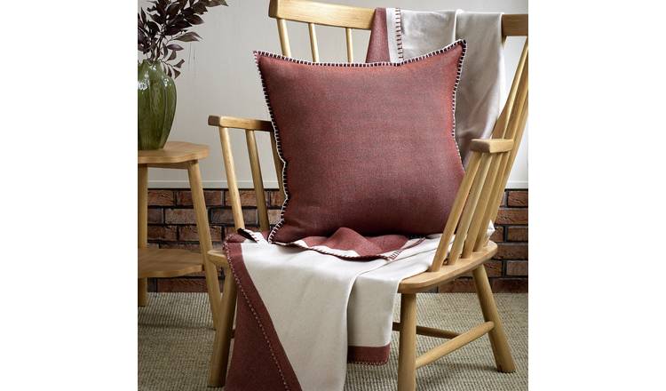 Habitat Blanket Stitch Cushion - Berry - 50x50cm
