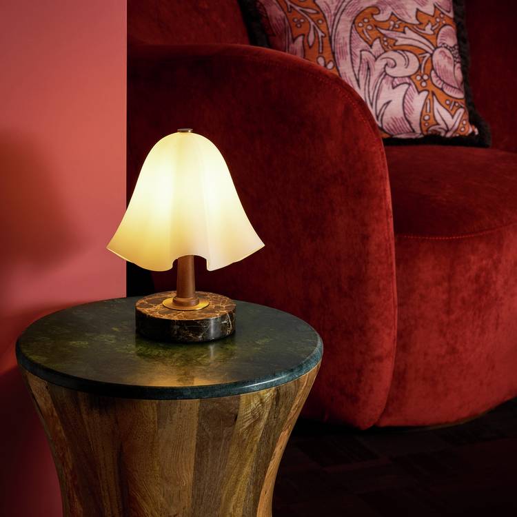 Habitat x Morris & Co. Glass Shade Table Lamp 0