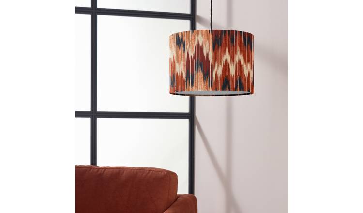 Habitat Brushmark Print Orange Easy Fit Lampshade - 30cm