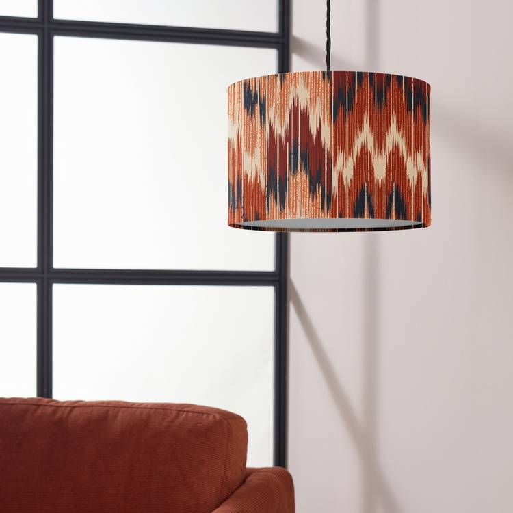 Habitat Brushmark Print Orange Easy Fit Lampshade - 30cm 0