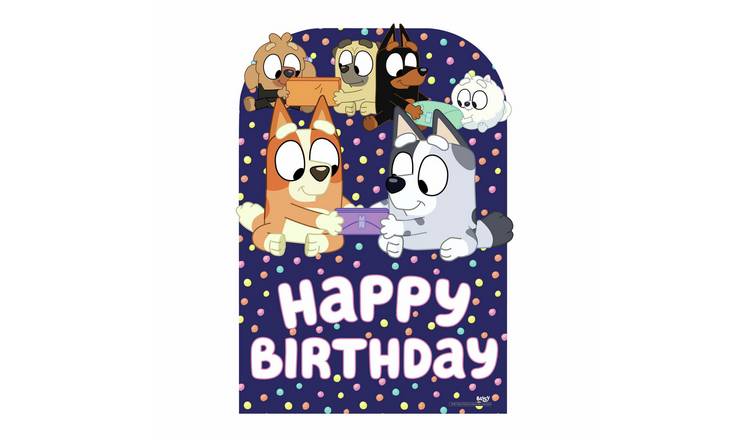Star Cutouts Bluey and Friends Cardboard Backdrop