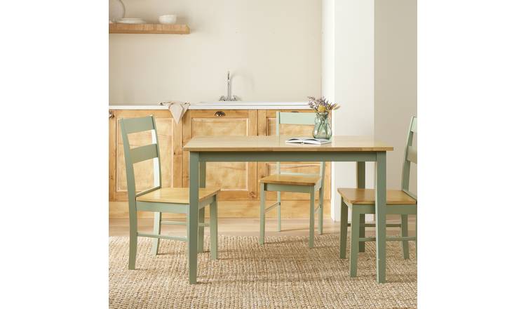 Argos Home Chicago Wooden 4 Seater Dining Table - Sage