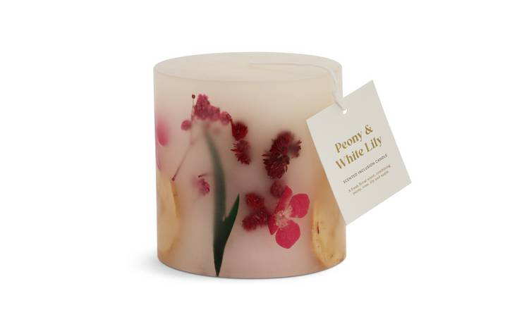 Habitat Large Scented Candle - Peony & White Lily