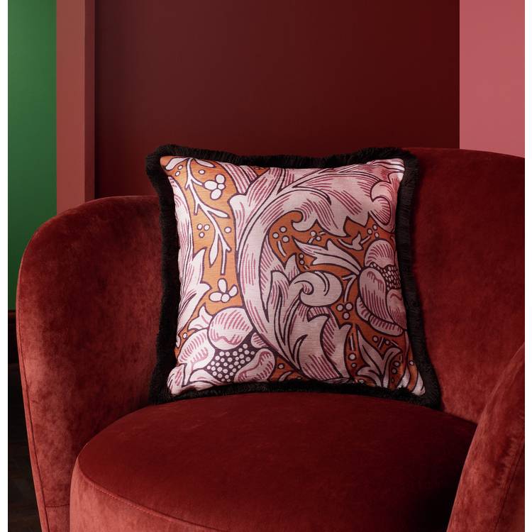 Habitat x Morris & Co. Batchelors Fringe Cushion - 43x43cm 0
