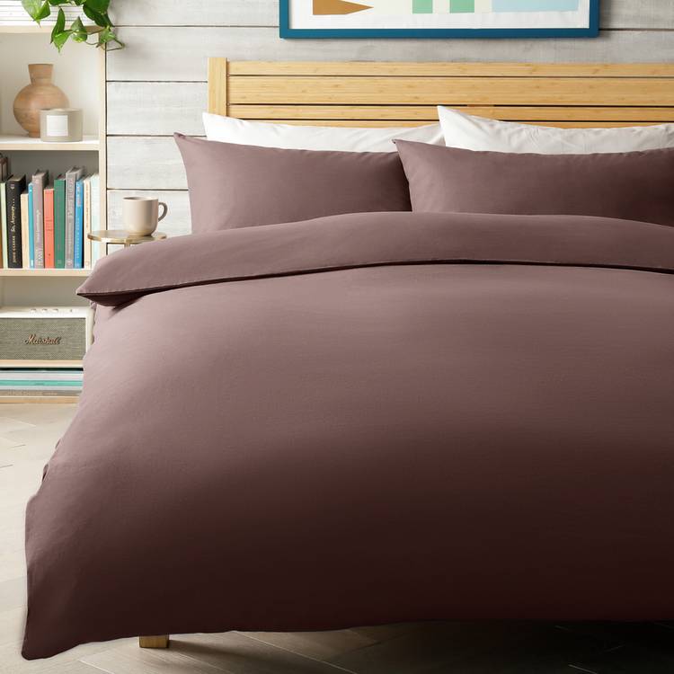 Habitat Cotton Rich Chocolate Bedding Set - Double 0