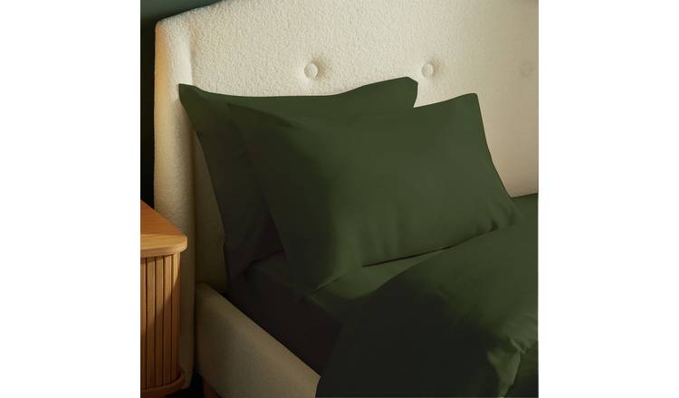 Silentnight Supersoft Plain Standard Pillowcase Pair - Green