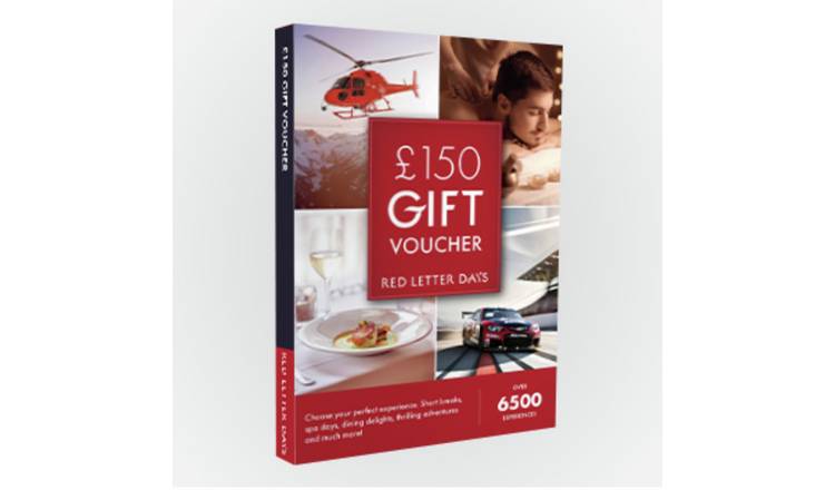 Red Letter Days £150 Gift Voucher Digital Download