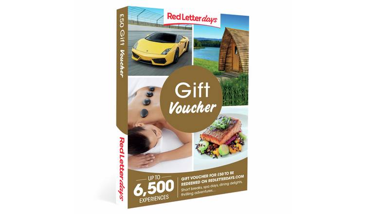 Red Letter Days £50 Gift Voucher Digital Download