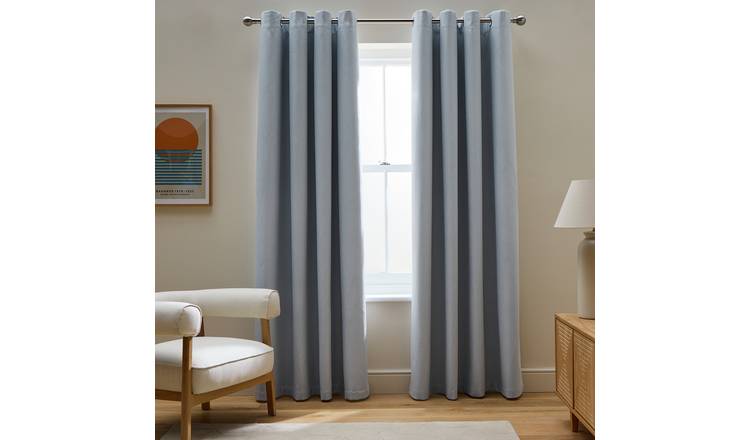 Habitat Blackout Eyelet Curtain - Country Blue - 229x168cm