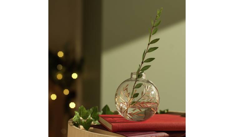 Argos Home Bauble Bud Vase - Clear