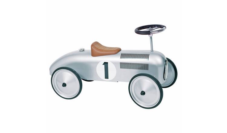 Goki Ride On Metal Car - Silver