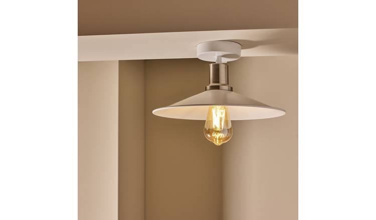 Argos Home Pixie Cone Metal Flush to Ceiling Light - White