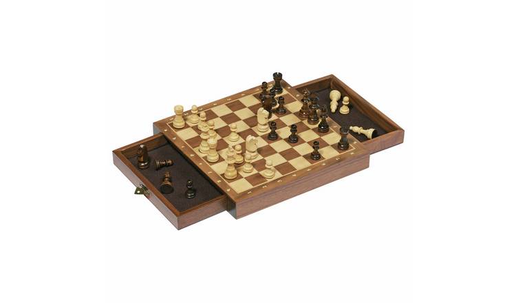 Goki Magnetic Chess Set with Drawers