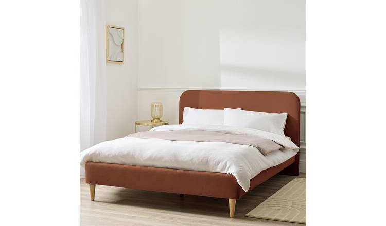 Argos Home Mya Small Double Fabric Bed Frame - Rust