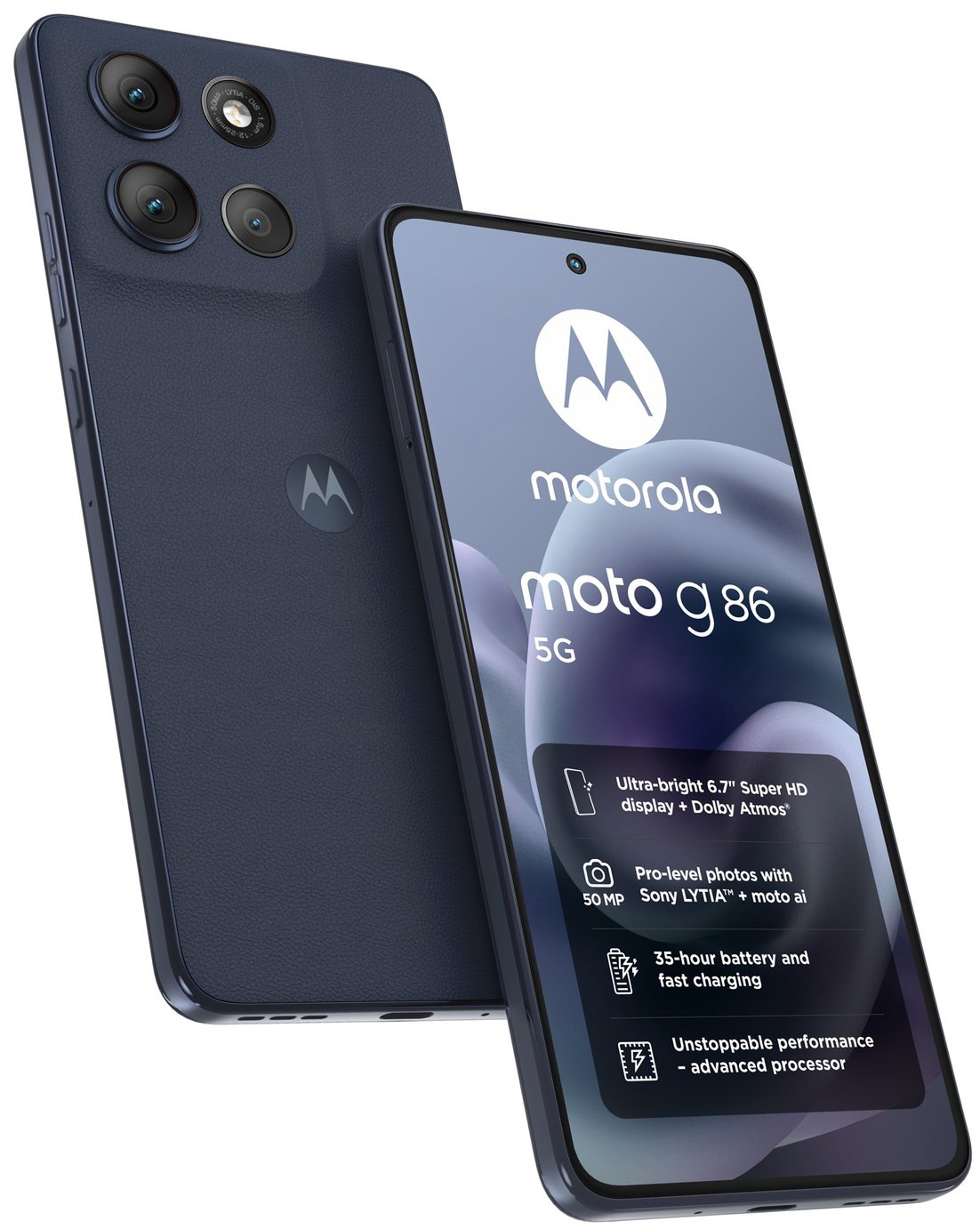 SIM Free Motorola g86 5G 256GB Mobile Phone - Spellbound