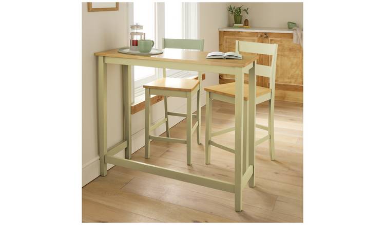 Argos Home Chicago Solid Wood 4 Seater Bar Table - Cream