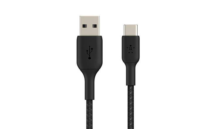 Belkin 1m USB-A to USB-C Braided Cable - Black