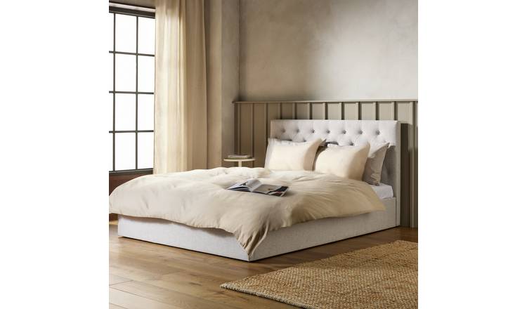 Habitat Halstead Small Double End Lift Ottoman Bed - Grey