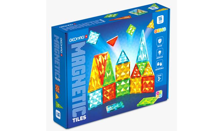 Geomag Magnetic Tiles Gems 16 pieces