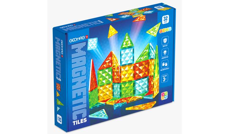Geomag Magnetic Tiles Gems 32 pieces