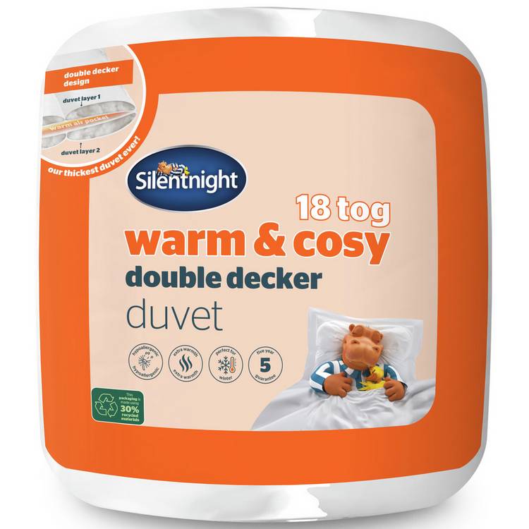 Silentnight Warm & Cosy 18Tog Double Decker Duvet Set-Single 0