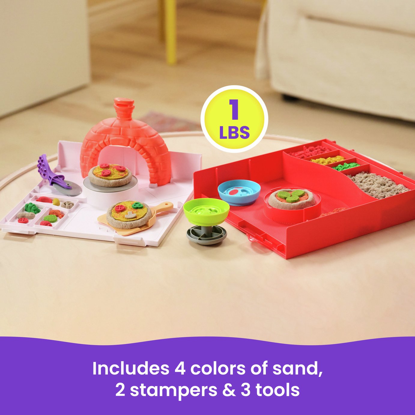 Buy Kinetic Sand Squishpizza Playset | Clay, dough and sand art