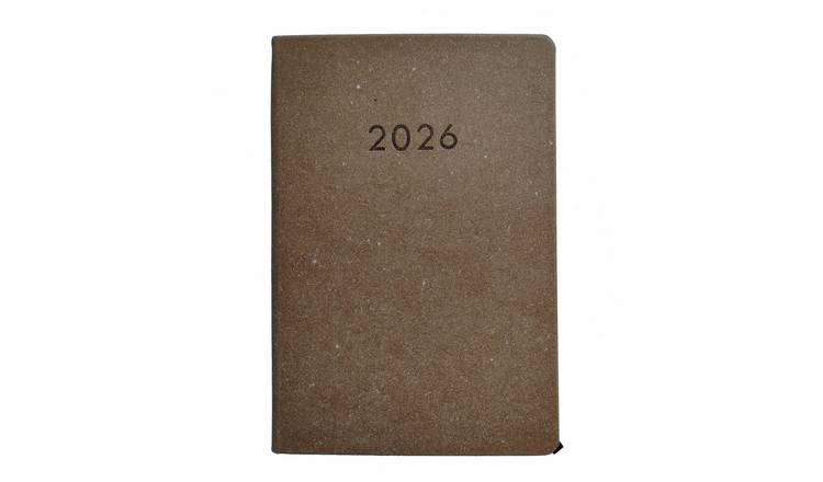 Argos Home A5 Day To Page Recycled Leather Diary 2026