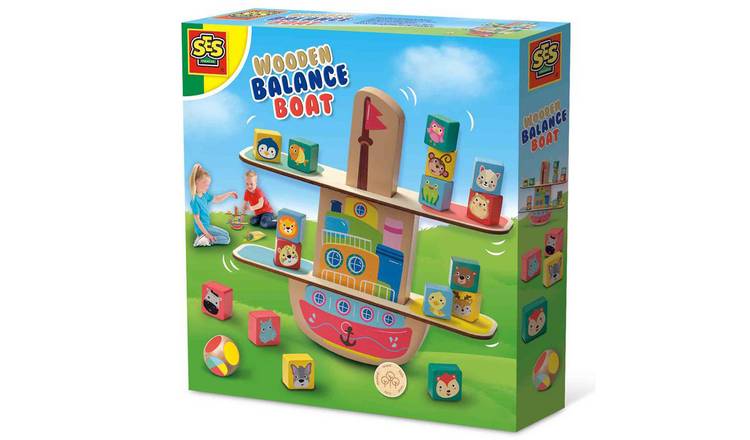 SES Creative Wooden Balance Boat