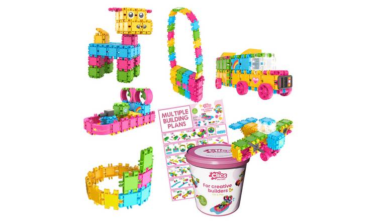 Clics Bucket 8 in 1 Glitter Click and Play 175 Pieces