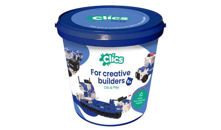 Clics Bucket Police Click and Play Bucket 135 Pieces