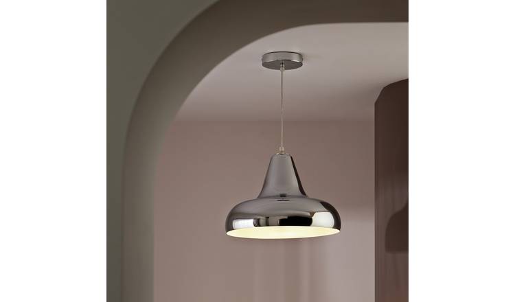 Habitat Aerial Metal Pendant Light - Polished Chrome