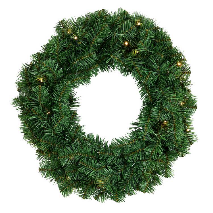 Habitat Pre Lit Green Christmas Wreath 0