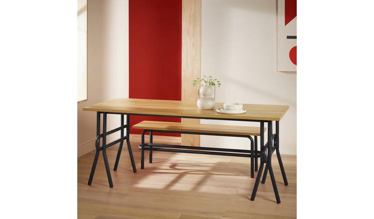 Habitat Ballon Metal 4 - 6 Seater Dining Table - Black