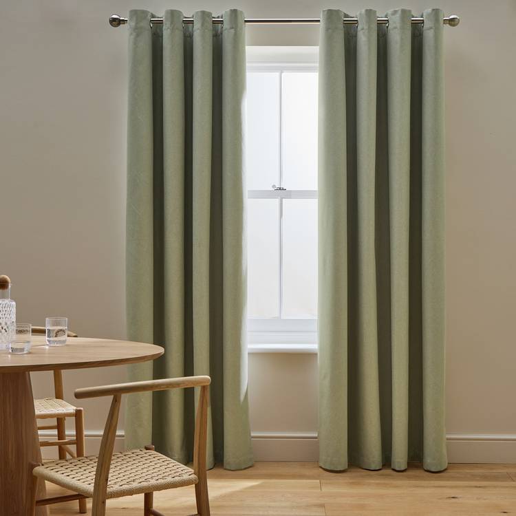 Habitat Blackout Eyelet Curtains - Sage Green - 168x183cm 0