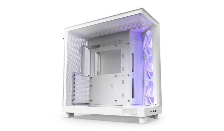 NZXT H6 Flow RGB Mid Tower Computer Case - White