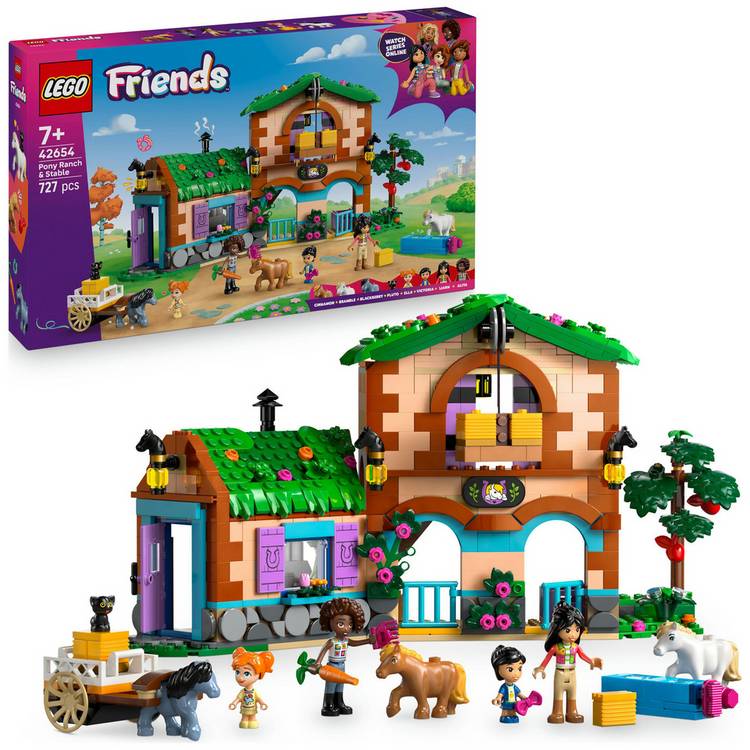 LEGO Friends Pony Ranch & Stable Set with Toy Horses 42654 0