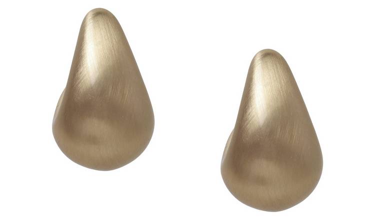 Liars & Lovers Gold Brushed Teardrop Stud Earrings