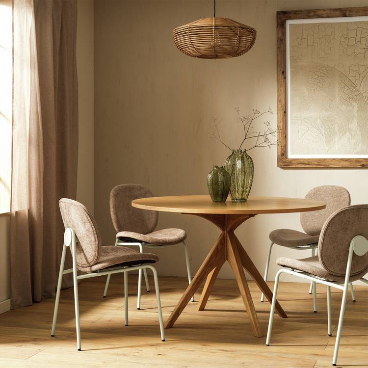 Habitat Austin Oak Dining Table & 4 Natural Chairs 0